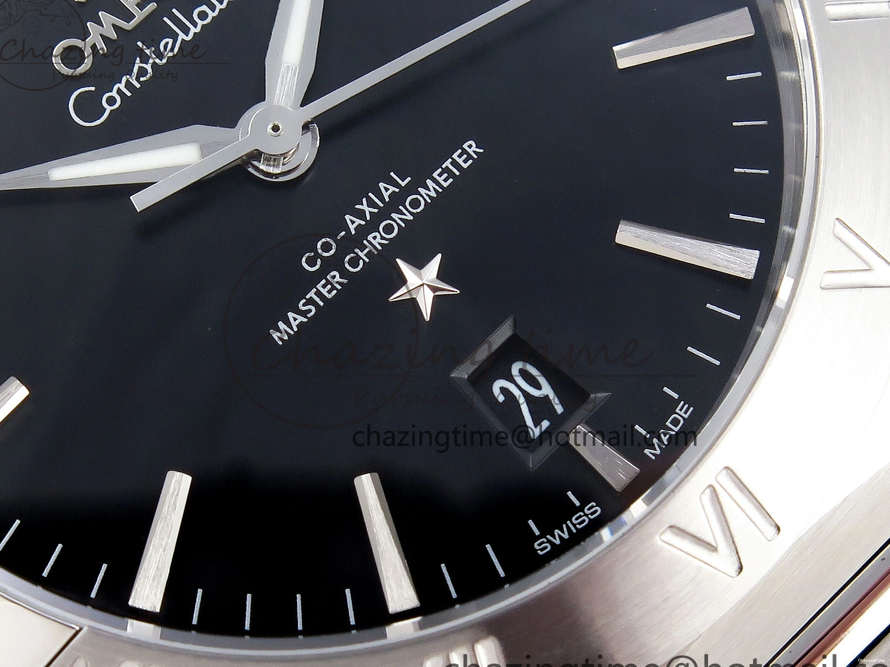 0122 Snug Constellation 39mm SS ASWF 1:1 Best Edition Black Dial on SS Bracelet A 7771